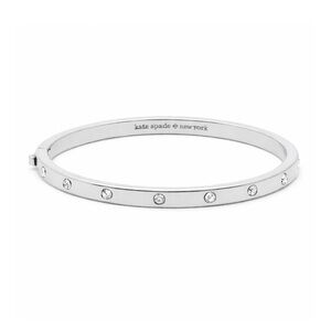 Kate Spade “Set in Stone” Hinged Silver Bangle